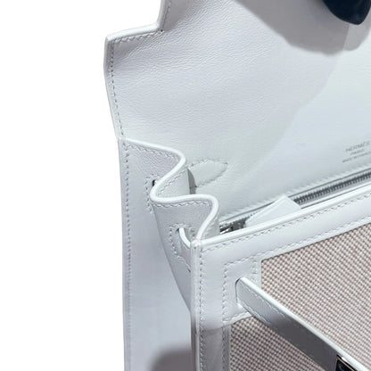 HERMÈS エルメス ケリー25 セリエ ホワイト キャンバス