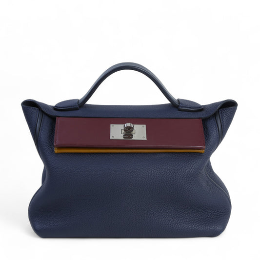 HERMÈS エルメス ヴァンキャトル 29 ブルーインディゴ ボルドー