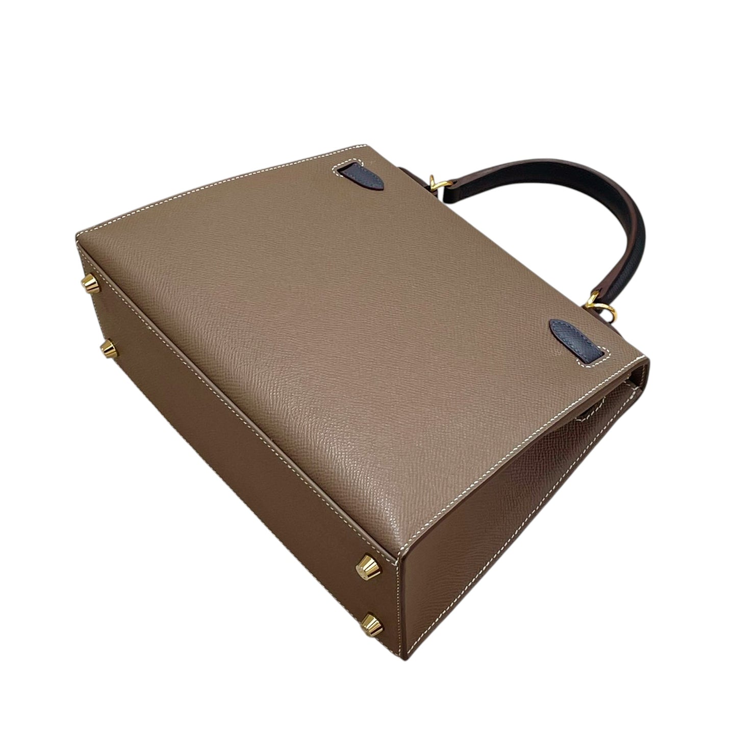 HERMÈS エルメス ケリー25 セリエ エトゥープ ブラック グリメイヤー