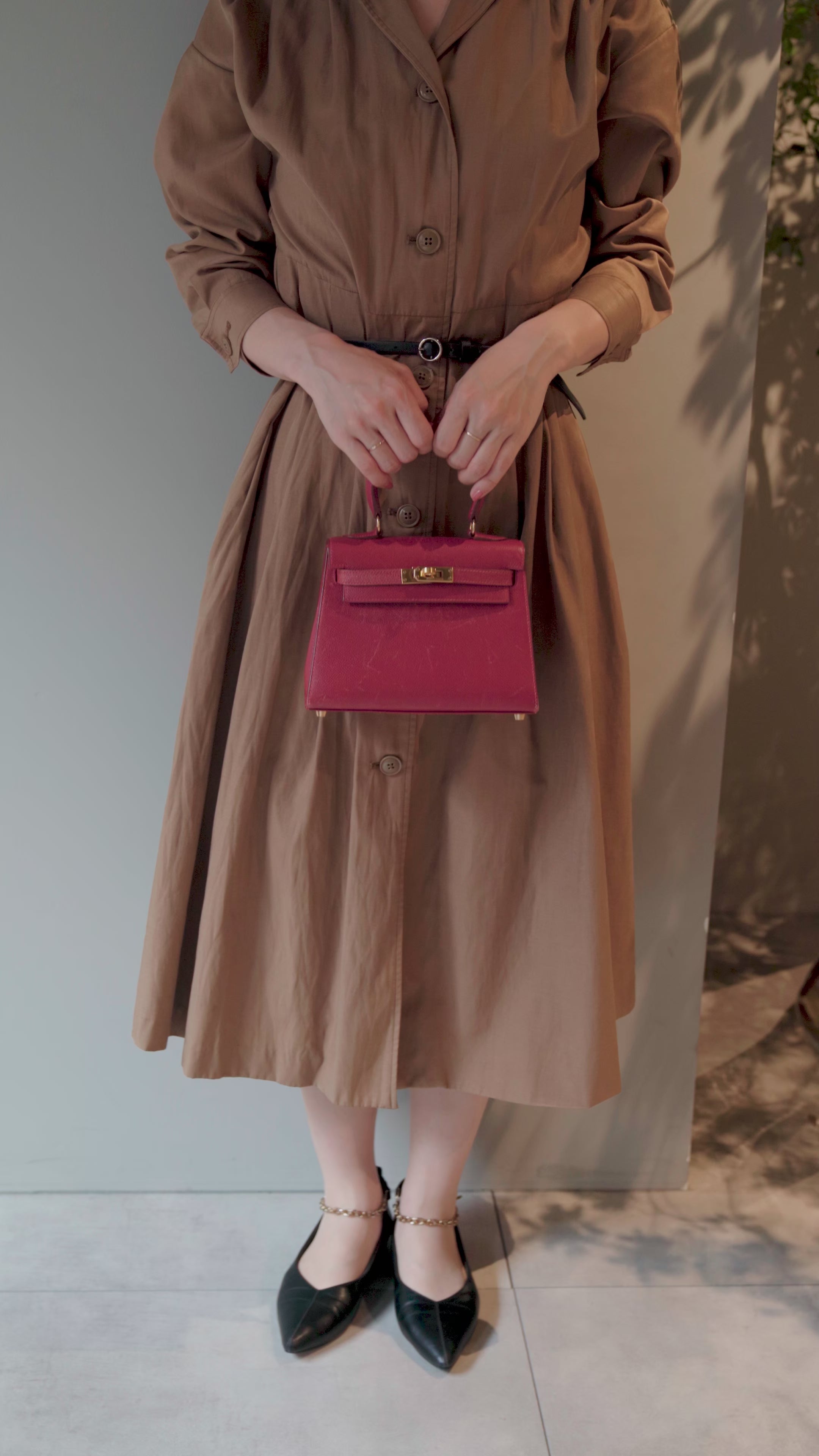 HERMÈS エルメス ヴィンテージ ミニケリー ルージュアッシュ – XIAOMA